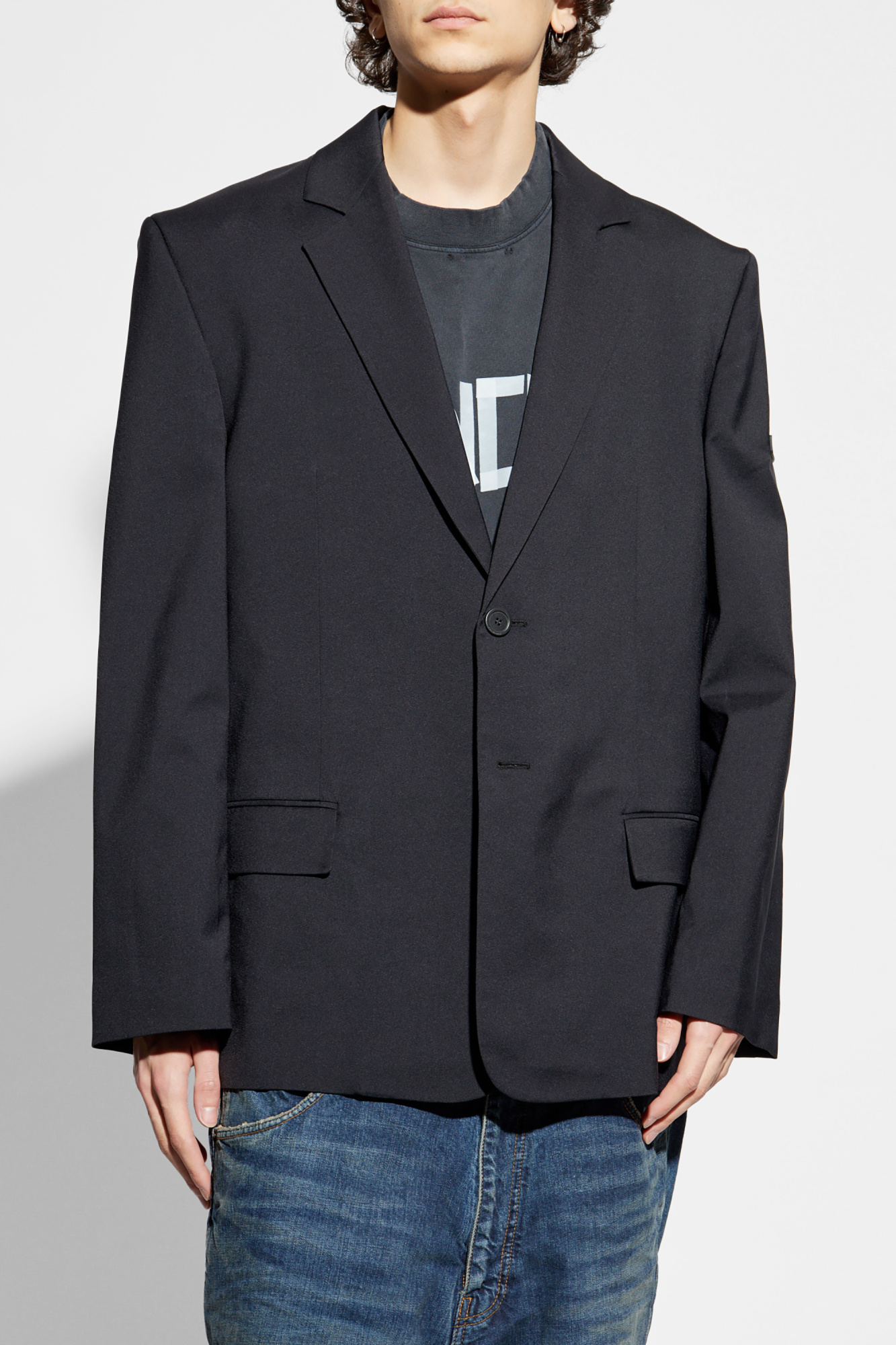Black Blazer with logo Balenciaga - Vitkac AS